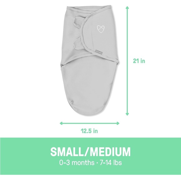 Ingenuity SwaddleMe Original Swaddle, 0-3 Months, gray - Picture 4 of 11